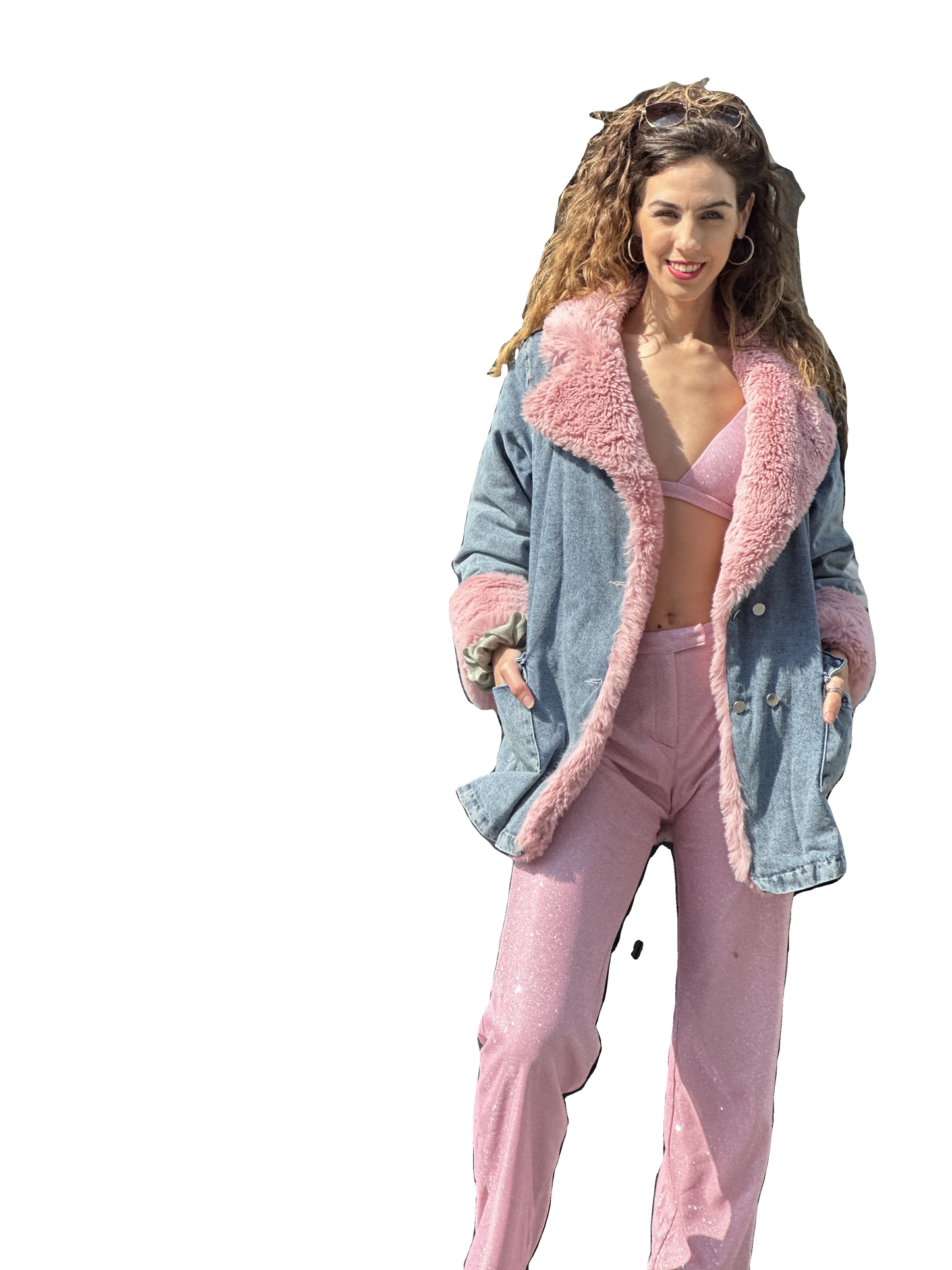 Pink Glitz Denim Outfit