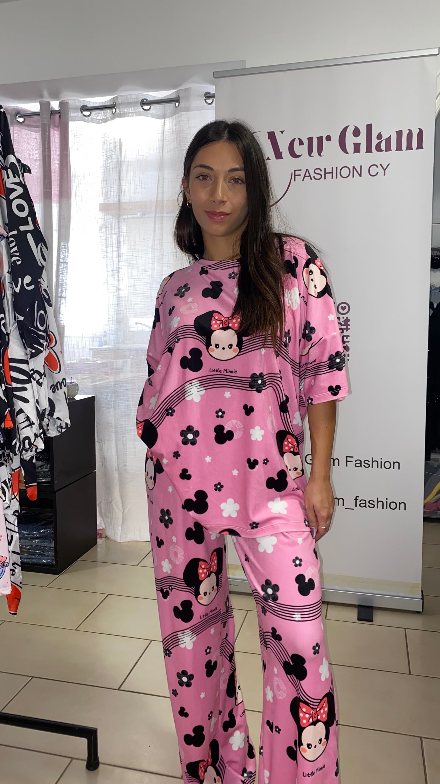 New Glam Cartoon Pyjamas (Pink- Hello Kitty)