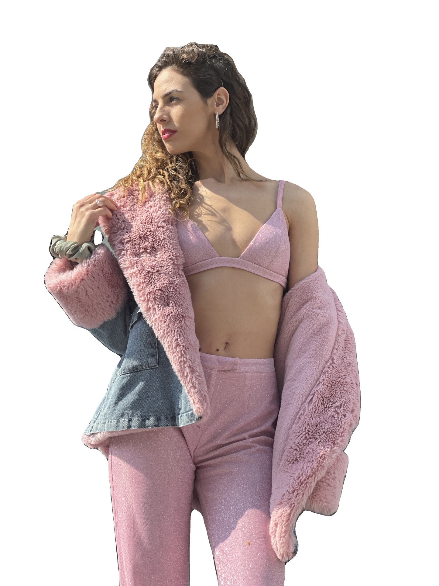Pink Glitz Denim Outfit