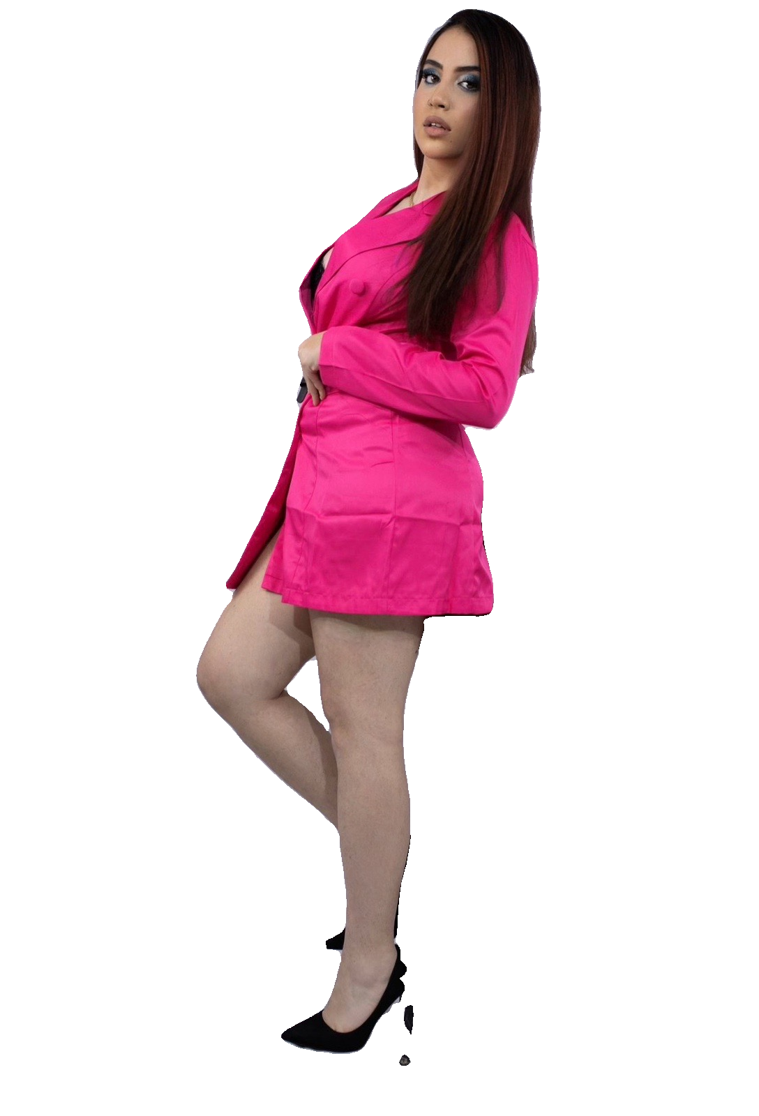 Fuchsia Fusion Blazer Dress