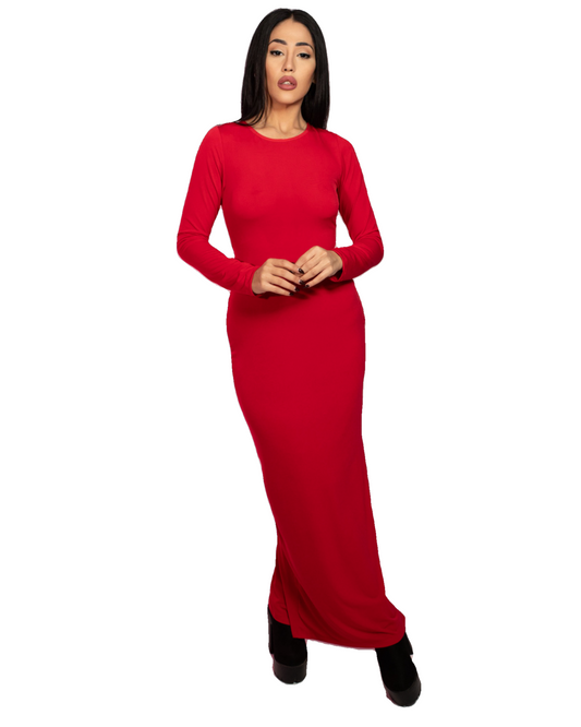Crimson Sophisticate Dress