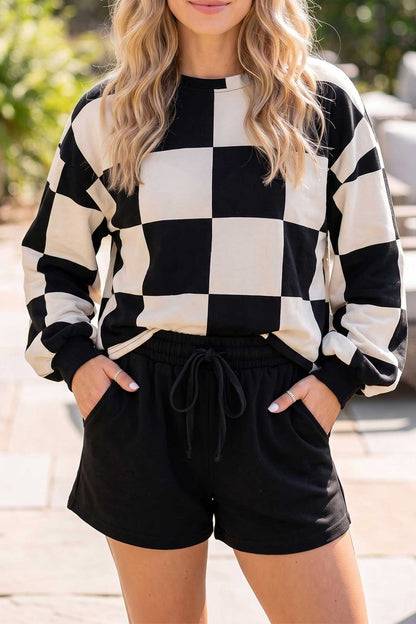 Ruby Checkerboard Shorts Set