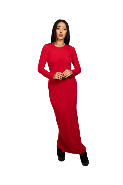 Crimson Sophisticate Dress
