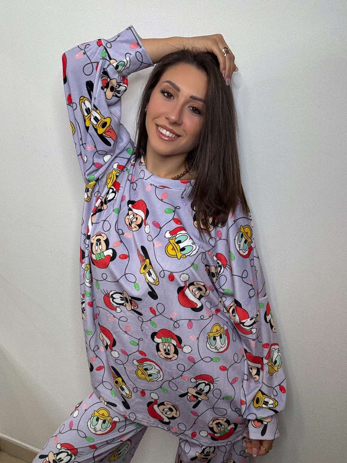 New Glam Cartoon Pyjamas (Pink- TEDDY BEAR)