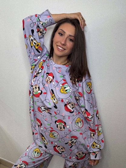 New Glam Cartoon Pyjamas (Pink- TEDDY BEAR)