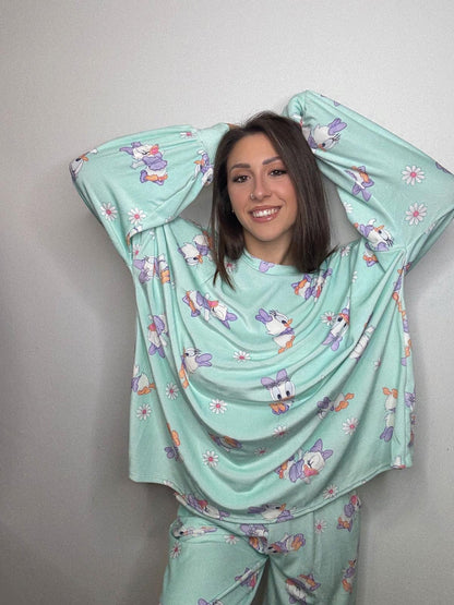 New Glam Cartoon Pyjamas (Pink- TEDDY BEAR)