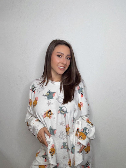 New Glam Cartoon Pyjamas (Pink- TEDDY BEAR)