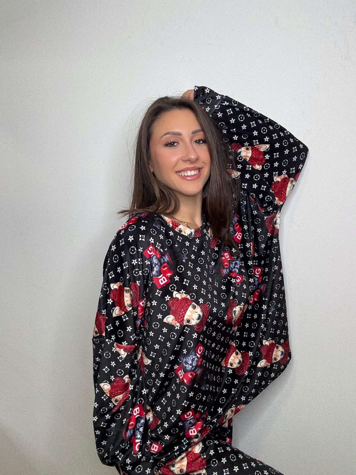 New Glam Cartoon Pyjamas (Pink- TEDDY BEAR)