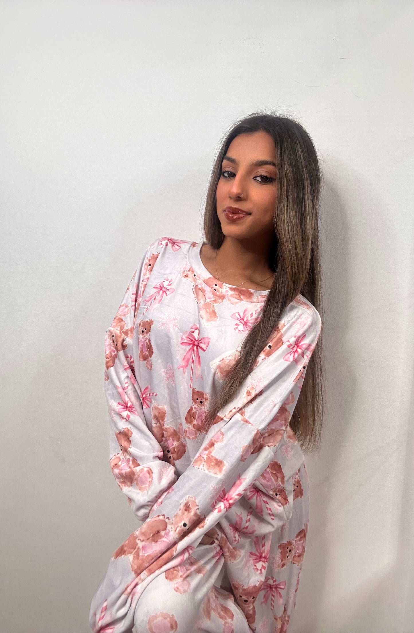 New Glam Cartoon Pyjamas (Pink- TEDDY BEAR)