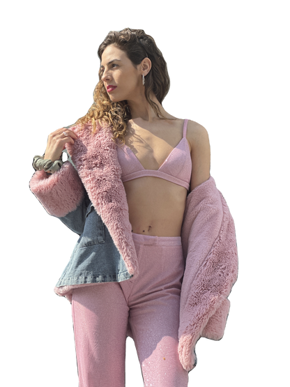 Pink Glitz Denim Outfit