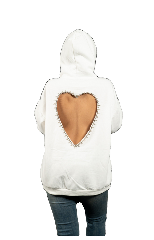 Heart Cutout Hoodie