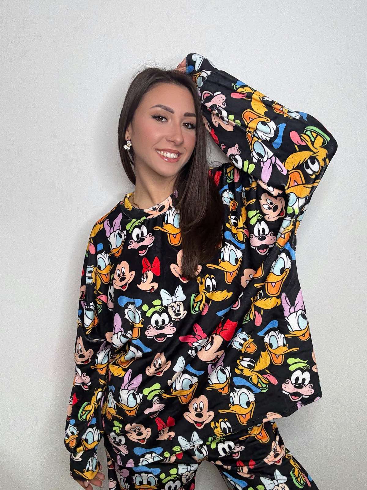 Classic Cartoon All-Over Print Pyjama Set